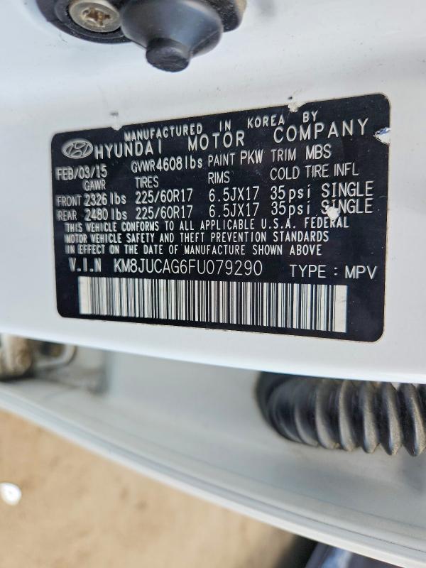Продажа на аукционе авто 2015 Hyundai Tucson, vin: KM8JUCAG6FU079290, номер лота: 56186736