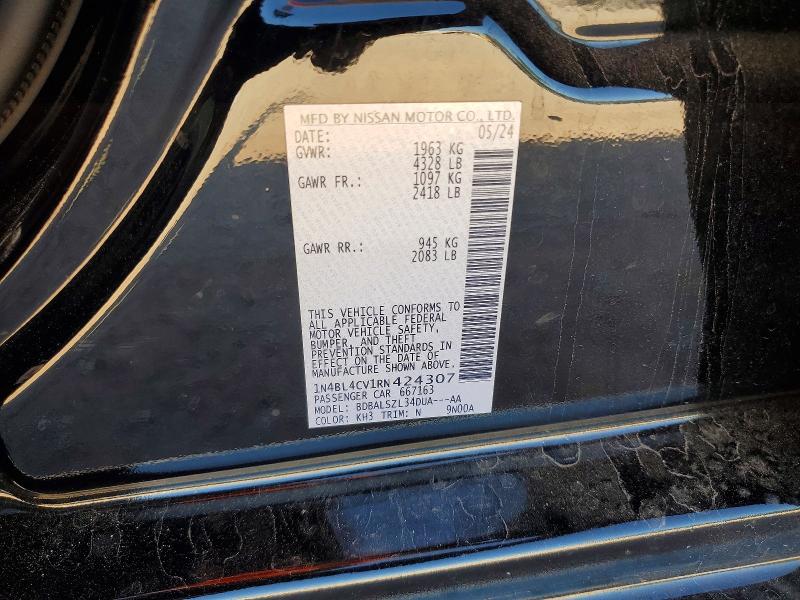56977606 :رقم المزاد ، 1N4BL4CV1RN424307 vin ، 2024 Nissan Altima مزاد بيع