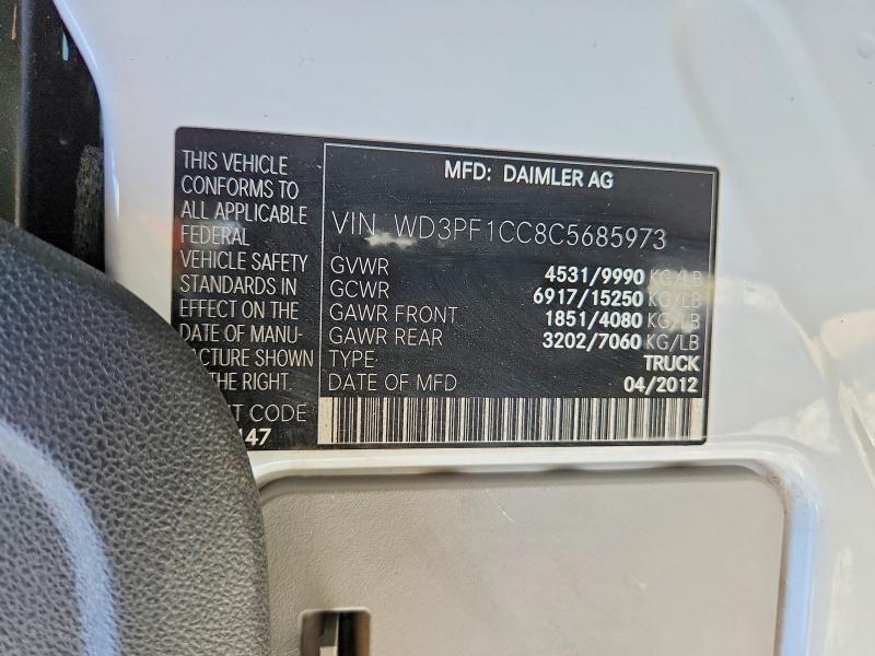 Aukcja sprzedaży 2012 Mercedes-benz Sprinter, vin: WD3PF1CC8C5685973, numer aukcji: 59139896