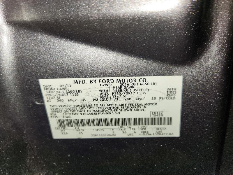 55933626 :رقم المزاد ، 1FTMF1EM8BFA99118 vin ، 2011 Ford F150 مزاد بيع
