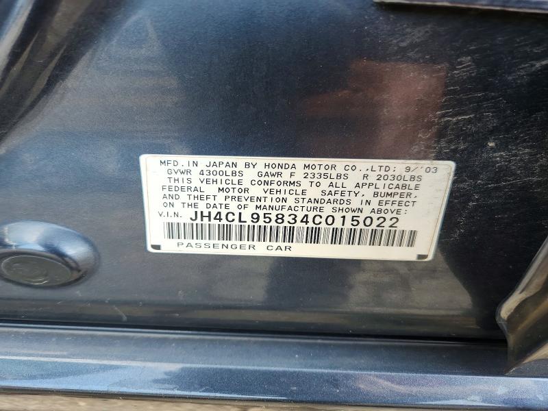 2004 Acura Tsx მანქანა იყიდება აუქციონზე, vin: JH4CL95834C015022, აუქციონის ნომერი: 55715536