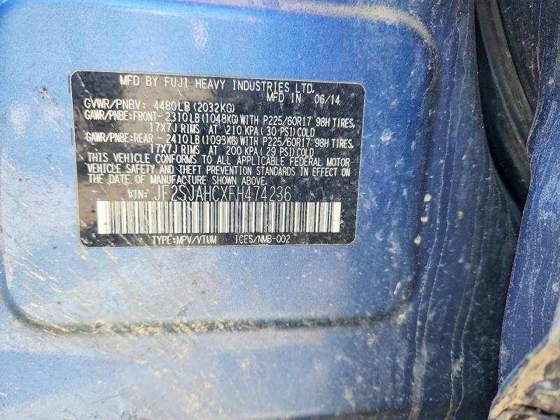 Aukcja sprzedaży 2015 Subaru Forester, vin: JF2SJAHCXFH474236, numer aukcji: 56677576