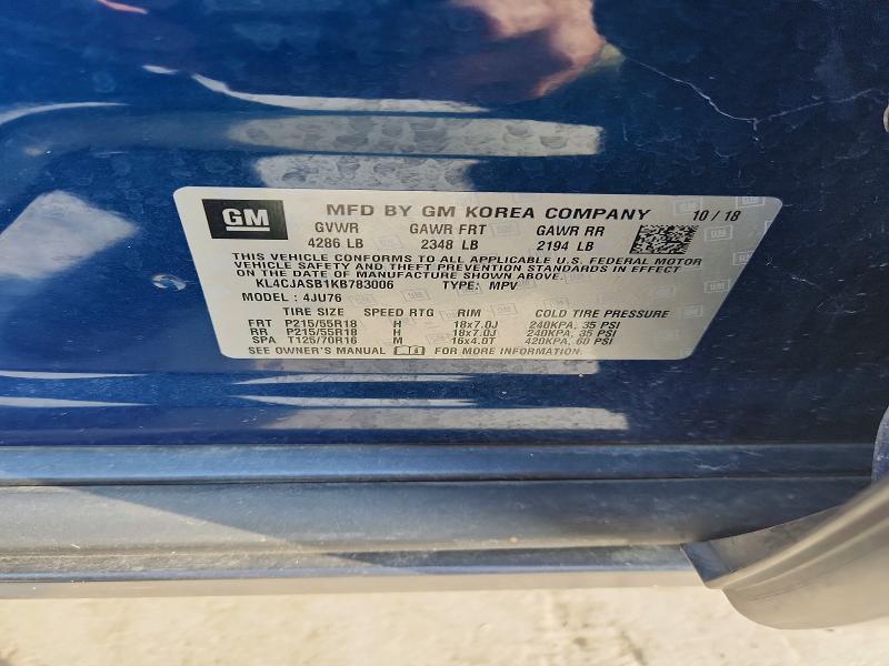 Продажа на аукционе авто 2019 Buick Encore, vin: KL4CJASB1KB783006, номер лота: 57120296