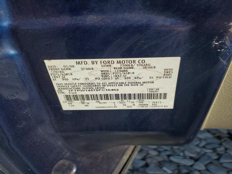 Aukcja sprzedaży 2008 Ford F150, vin: 1FTPW14578FC16462, numer aukcji: 56487326