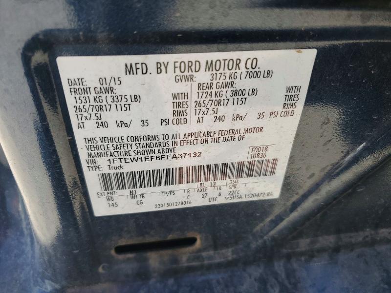 Продаж на аукціоні авто 2015 Ford F150, vin: 1FTEW1EF6FFA37132, номер лоту: 57192496