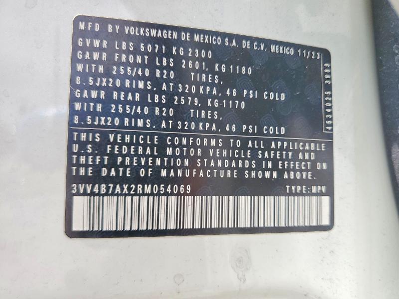 Продаж на аукціоні авто 2024 Volkswagen Tiguan, vin: 3VV4B7AX2RM054069, номер лоту: 56629806