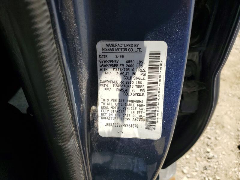 Auction sale of the 1999 Nissan Pathfinder, vin: JN8AR07S8XW364678, lot number: 58154786