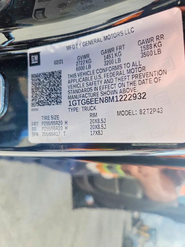 Продажа на аукционе авто 2021 Gmc Canyon, vin: 1GTG6EEN8M1222932, номер лота: 59001156