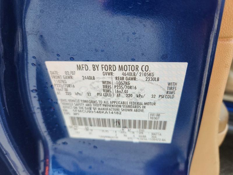 Продажа на аукционе авто 2008 Ford Escape, vin: 1FMCU93148KA14182, номер лота: 58584086