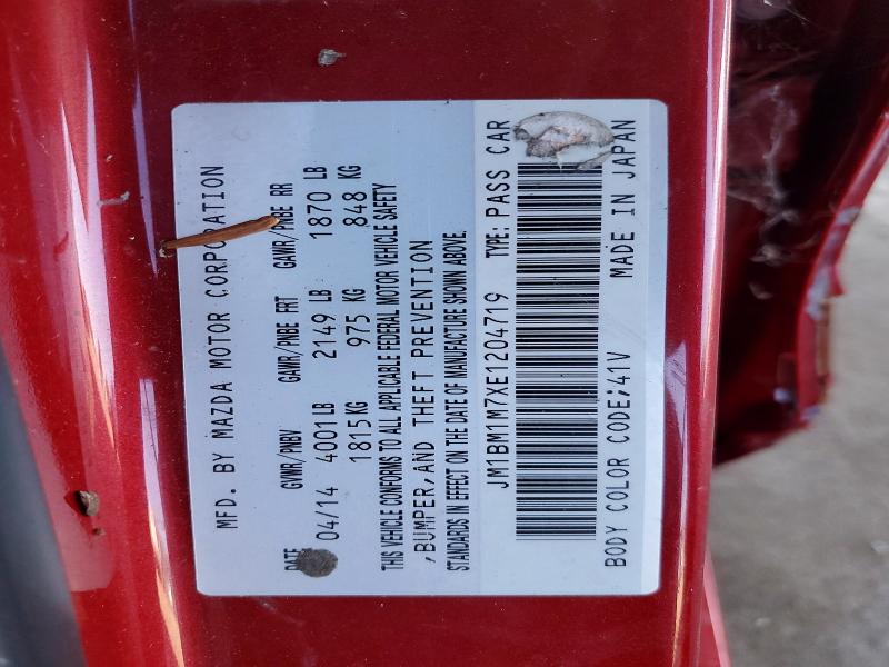 2014 Mazda 3 მანქანა იყიდება აუქციონზე, vin: JM1BM1M7XE1204719, აუქციონის ნომერი: 56336646