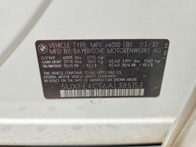 Продажа на аукционе авто 2010 Bmw X5, vin: 5UXFE4C56AL385153, номер лота: 55740496
