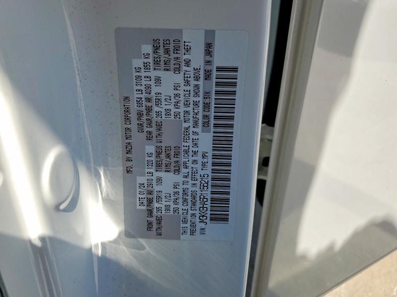 Aukcja sprzedaży 2024 Mazda Cx-90, vin: JM3KKBHA6R1156215, numer aukcji: 55395886