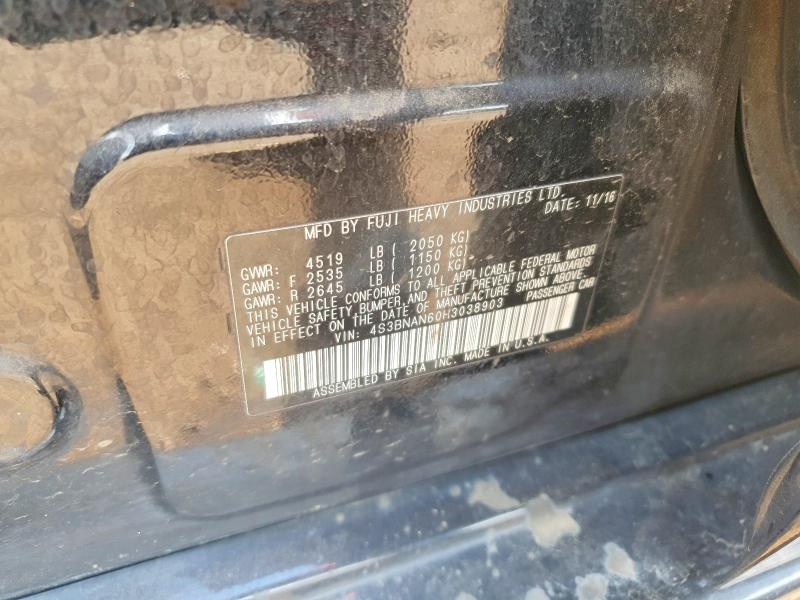 58476176 :رقم المزاد ، 4S3BNAN60H3038903 vin ، 2017 Subaru Legacy مزاد بيع