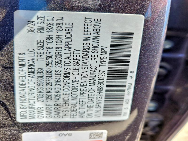 Продажа на аукционе авто 2025 Honda Pilot, vin: 5FNYG2H49SB013237, номер лота: 56407186