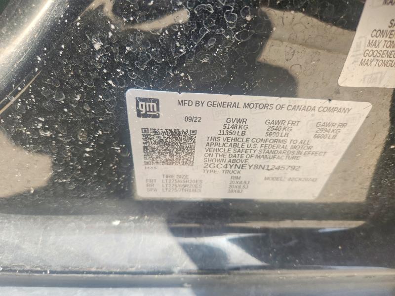 Продаж на аукціоні авто 2022 Chevrolet Silverado, vin: 2GC4YNEY8N1245792, номер лоту: 59187886