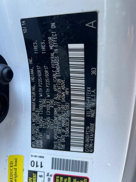 Продаж на аукціоні авто 2015 Toyota Sienna, vin: 5TDKK3DC3FS547083, номер лоту: 56891746
