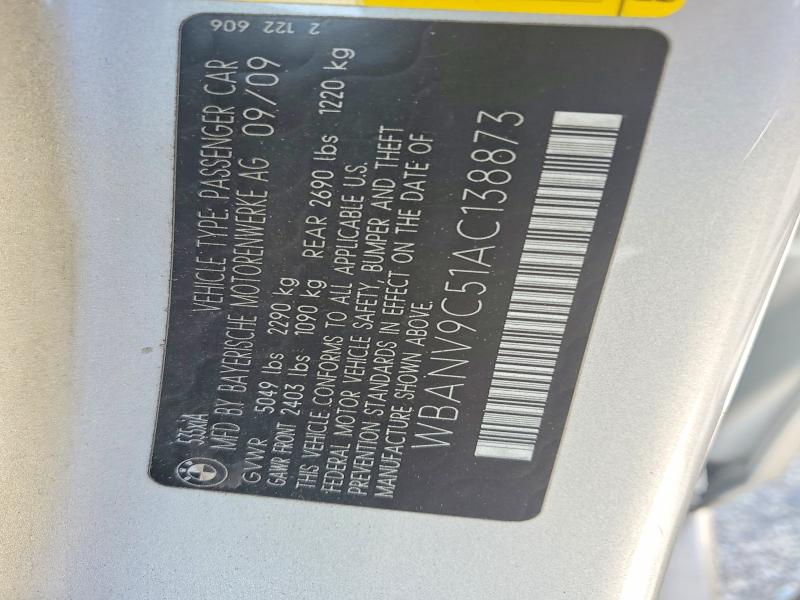 Продажа на аукционе авто 2010 Bmw 535, vin: WBANV9C51AC138873, номер лота: 55756426