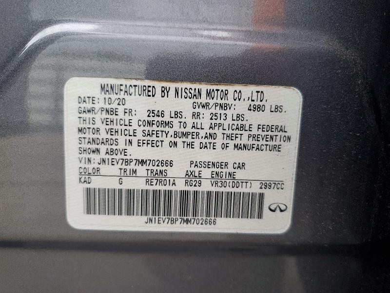 Продажа на аукционе авто 2021 Infiniti Q50, vin: JN1EV7BP7MM702666, номер лота: 56323776
