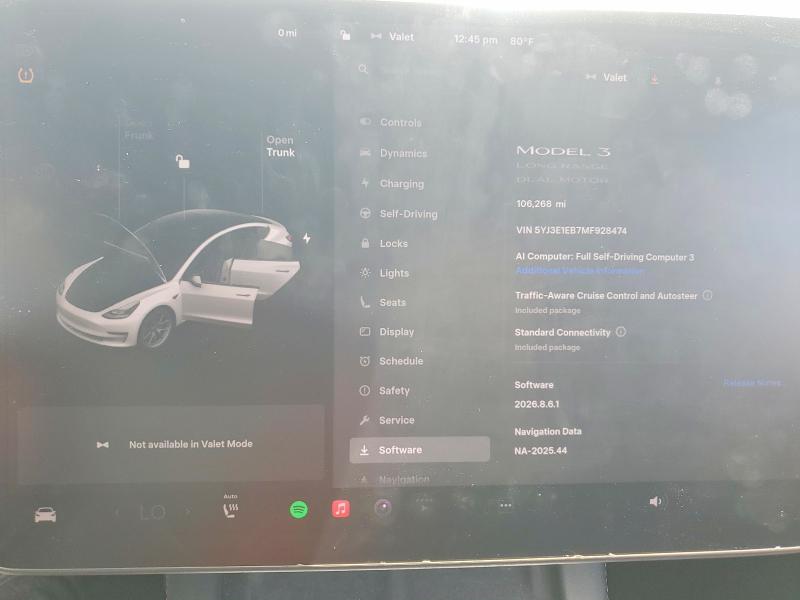 Aukcja sprzedaży 2021 Tesla Model 3, vin: 5YJ3E1EB7MF928474, numer aukcji: 56122726