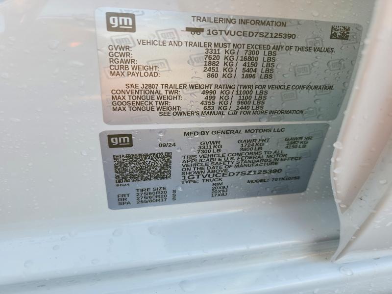 55650986 :رقم المزاد ، 1GTVUCED7SZ125390 vin ، 2025 Gmc Sierra مزاد بيع