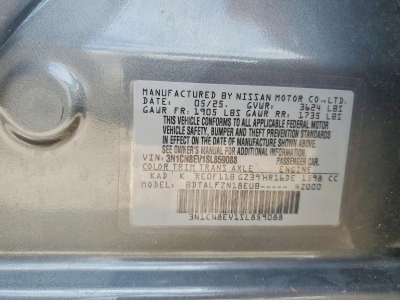 Aukcja sprzedaży 2025 Nissan Versa, vin: 3N1CN8EV1SL859088, numer aukcji: 58965546
