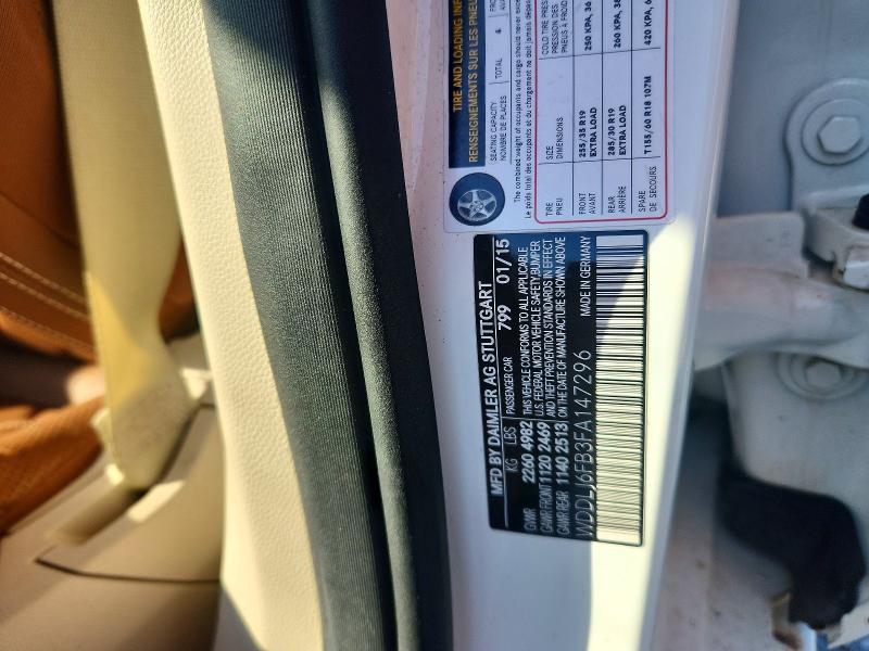 56765496 :رقم المزاد ، WDDLJ6FB3FA147296 vin ، 2015 Mercedes-benz Cls مزاد بيع
