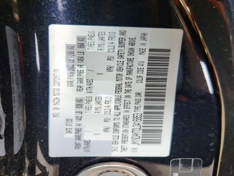57051336 :رقم المزاد ، JM1NDAM70L0416853 vin ، 2020 Mazda Mx-5 Miata مزاد بيع