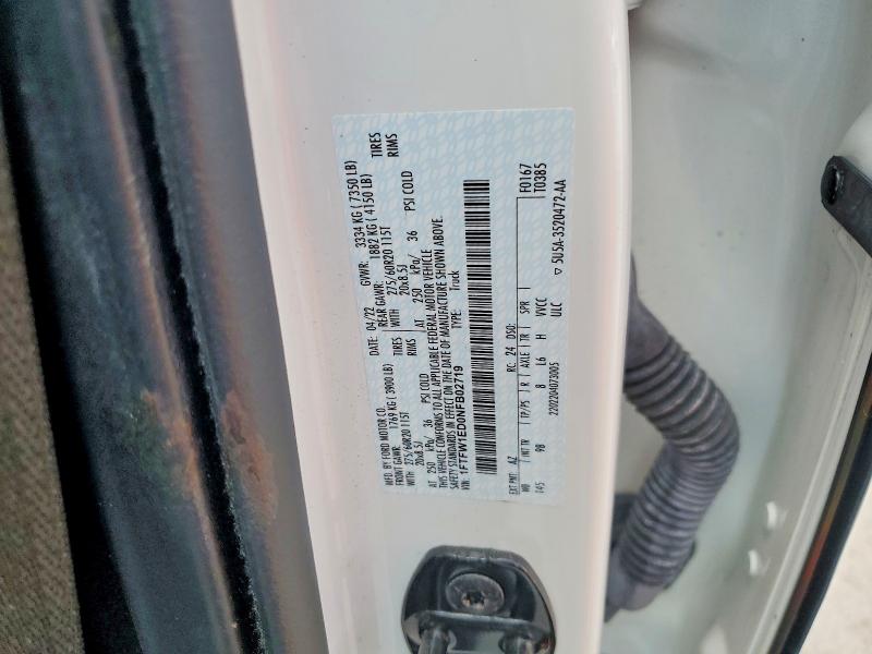 56566026 :رقم المزاد ، 1FTFW1ED0NFB02719 vin ، 2022 Ford F150 مزاد بيع