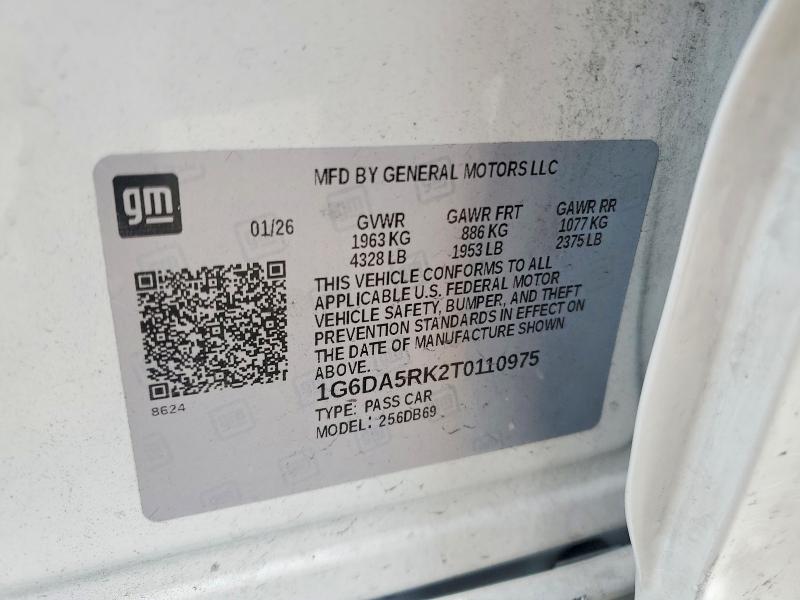 Продажа на аукционе авто 2026 Cadillac Ct4, vin: 1G6DA5RK2T0110975, номер лота: 56021156