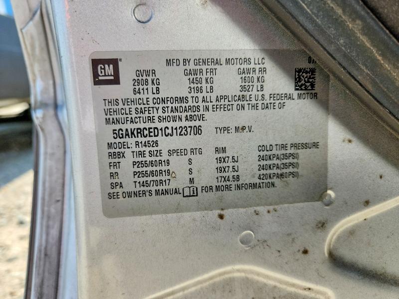 Продаж на аукціоні авто 2012 Buick Enclave, vin: 5GAKRCED1CJ123706, номер лоту: 57655736