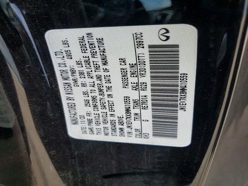 Продаж на аукціоні авто 2021 Infiniti Q60, vin: JN1EV7KK8MM410559, номер лоту: 55177106