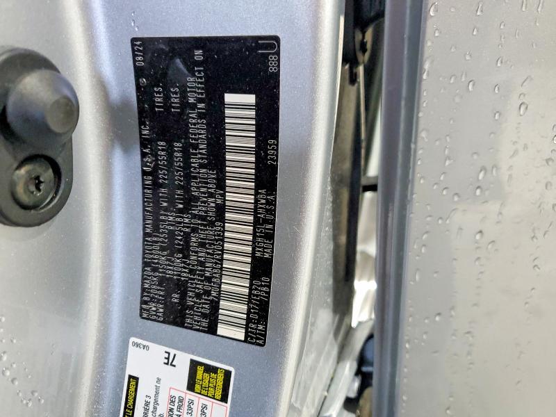 57869256 :رقم المزاد ، 7MUFBABG7RV051399 vin ، 2024 Toyota Corolla Cross Hybrid مزاد بيع