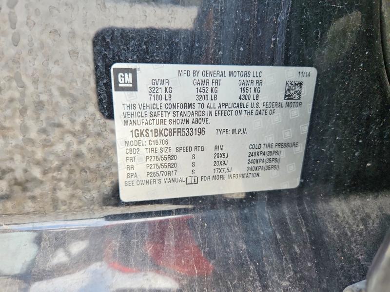 Продажа на аукционе авто 2015 Gmc Yukon, vin: 1GKS1BKC8FR533196, номер лота: 56597456