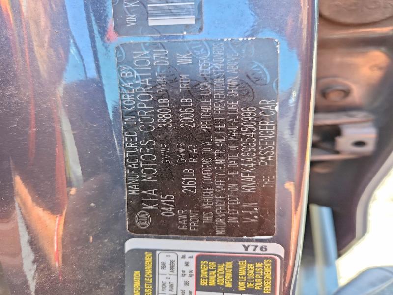Aukcja sprzedaży 2016 Kia Forte, vin: KNAFK4A69G5450996, numer aukcji: 58592476