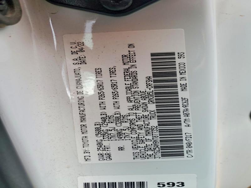 2022 Toyota Tacoma მანქანა იყიდება აუქციონზე, vin: 3TYSZ5AN9NT077352, აუქციონის ნომერი: 56892596
