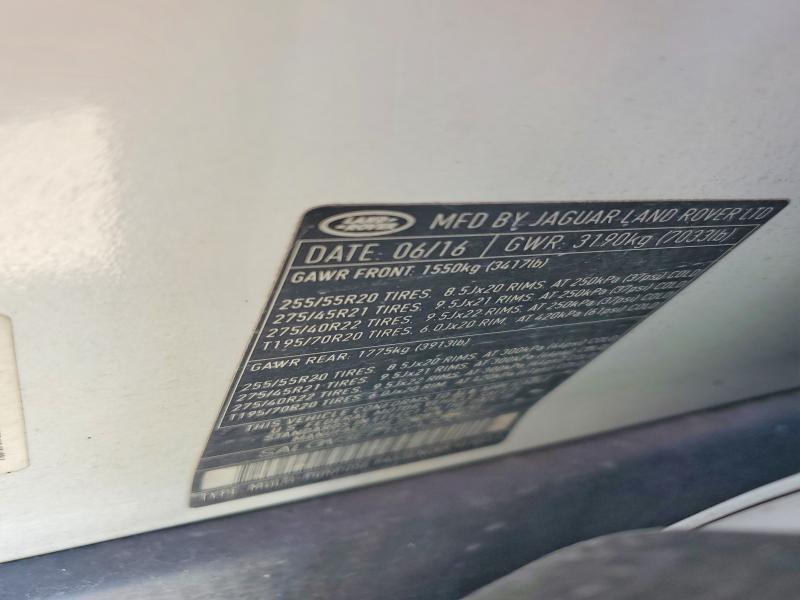 Продаж на аукціоні авто 2016 Land Rover Range Rover, vin: SALGV3EF1GA300898, номер лоту: 58275716