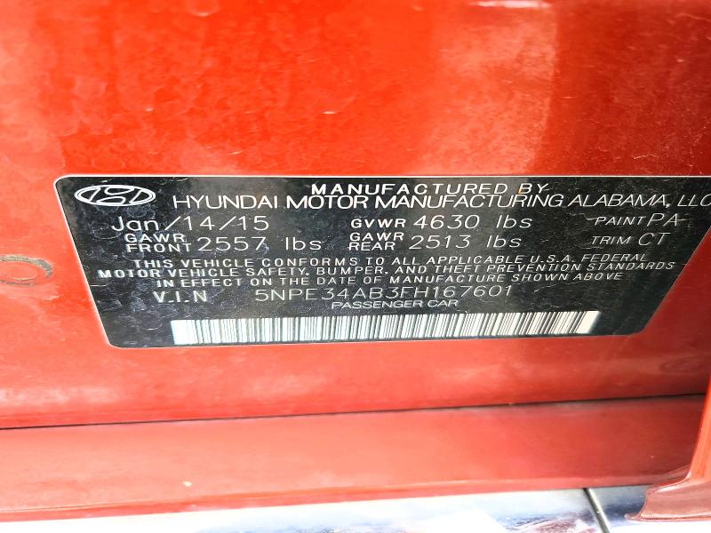 Продаж на аукціоні авто 2015 Hyundai Sonata, vin: 5NPE34AB3FH167601, номер лоту: 58215316