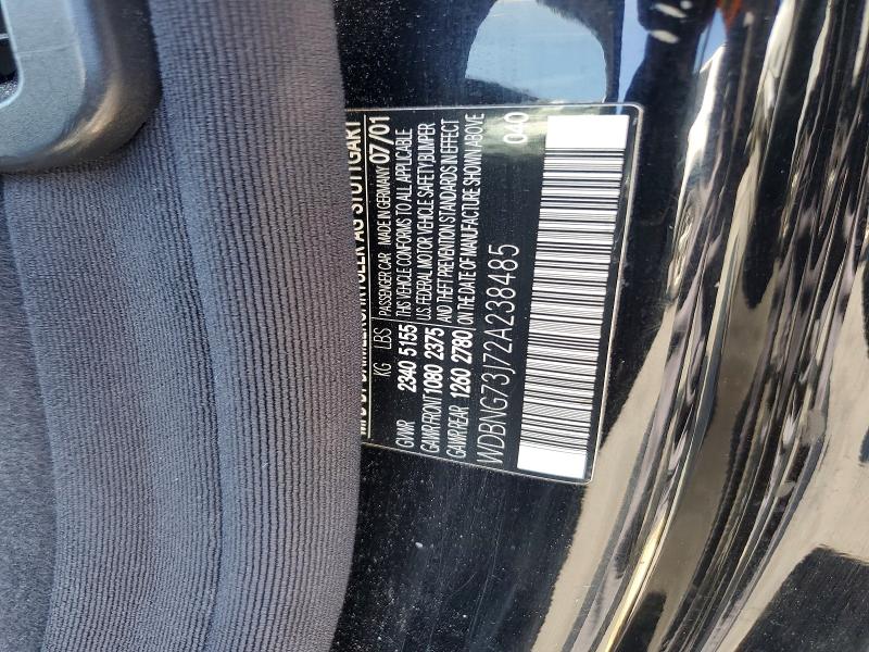 2002 Mercedes-benz S მანქანა იყიდება აუქციონზე, vin: WDBNG73J72A238485, აუქციონის ნომერი: 59160406