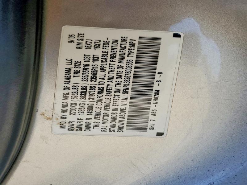 Aukcja sprzedaży 2007 Honda Odyssey, vin: 5FNRL38267B008556, numer aukcji: 52968816