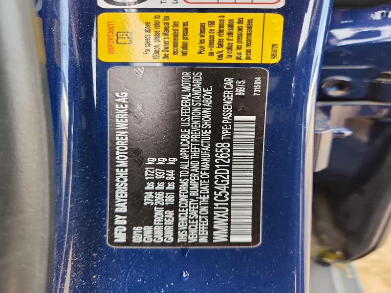2016 Mini Cooper მანქანა იყიდება აუქციონზე, vin: WMWXU1C54G2D12658, აუქციონის ნომერი: 58754856