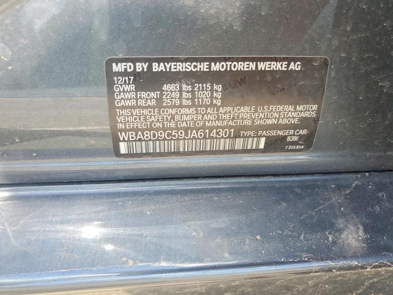 Aukcja sprzedaży 2018 Bmw 330, vin: WBA8D9C59JA614301, numer aukcji: 57701716