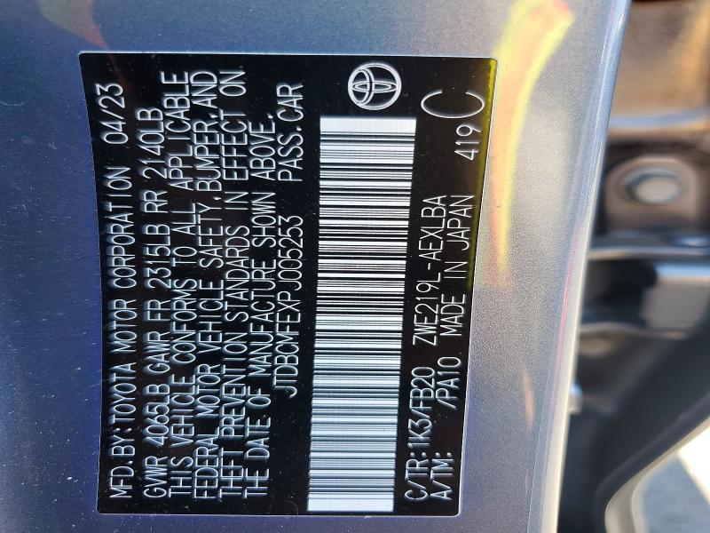 Продажа на аукционе авто 2023 Toyota Corolla Hybrid, vin: JTDBCMFEXPJ005253, номер лота: 56721796