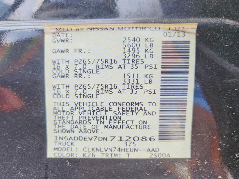 Продажа на аукционе авто 2013 Nissan Frontier, vin: 1N6AD0EV7DN712086, номер лота: 55719876