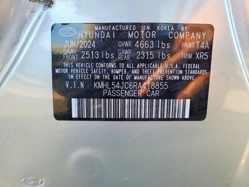 2024 Hyundai Sonata მანქანა იყიდება აუქციონზე, vin: KMHL54JC6RA418855, აუქციონის ნომერი: 56499336