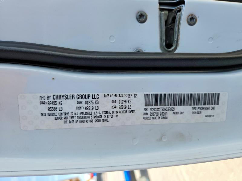 2013 Dodge Charger მანქანა იყიდება აუქციონზე, vin: 2C3CDXDT3DH537899, აუქციონის ნომერი: 57781056