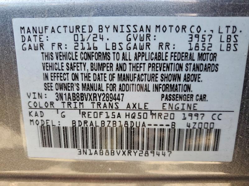 Aukcja sprzedaży 2024 Nissan Sentra, vin: 3N1AB8BVXRY289447, numer aukcji: 56358956