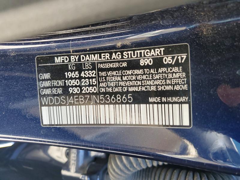 Продажа на аукционе авто 2018 Mercedes-benz Cla, vin: WDDSJ4EB7JN536865, номер лота: 56449066