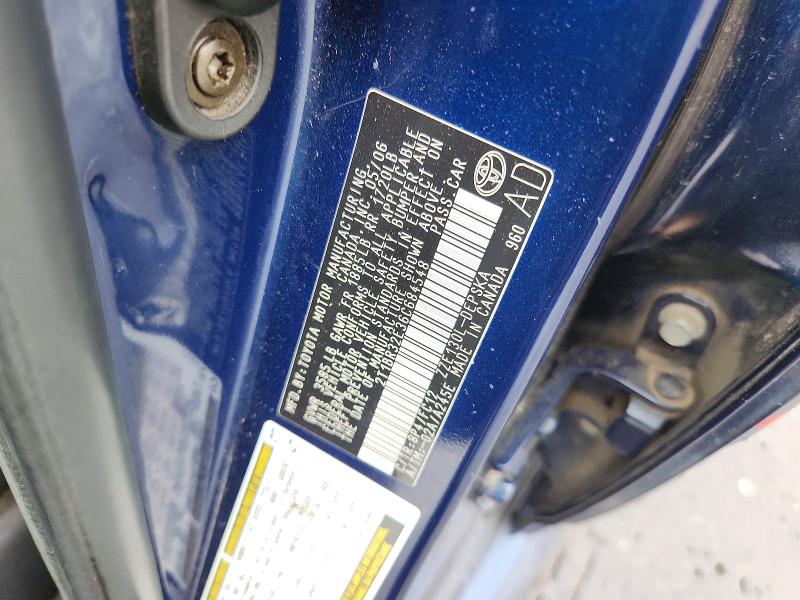 58179676 :رقم المزاد ، 2T1BR32E36C684548 vin ، 2006 Toyota Corolla مزاد بيع