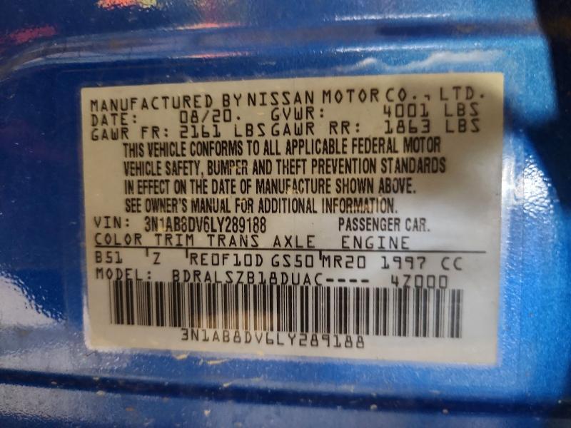 Продаж на аукціоні авто 2020 Nissan Sentra, vin: 3N1AB8DV6LY289188, номер лоту: 55402556