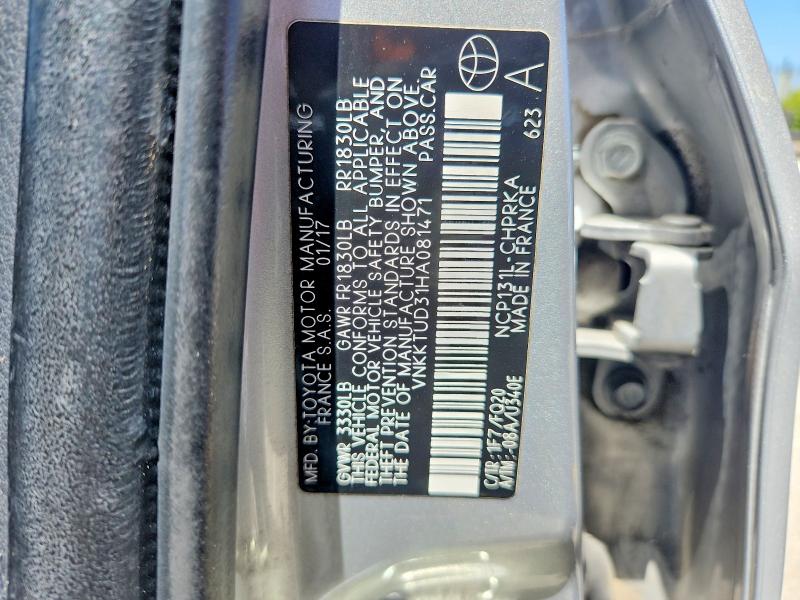 Aukcja sprzedaży 2017 Toyota Yaris, vin: VNKKTUD31HA081471, numer aukcji: 56836616